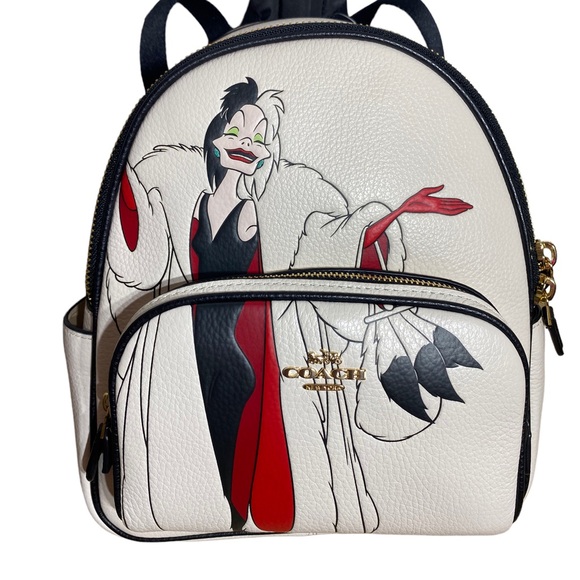COPY - NWT Coach CC158 Disney X Coach Mini Court Backpack With Cruella Motif Ch… - Picture 7 of 7